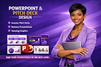 do professional powerpoint design, powerpoint pitch deck or improve powerpoint