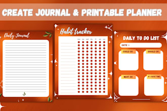 create customized journal printable planner interior