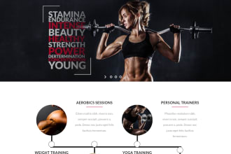 create fitness website design