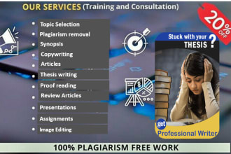 design CV, presentation, thesis, plag removal, title selection