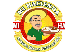 design restaurant, pizza, bbq, burger, drink, catering,food logo