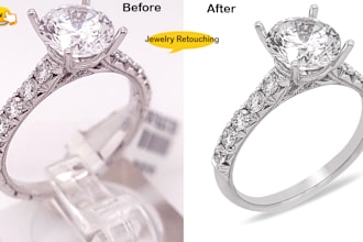 high quality jewelry retouching service or background remove