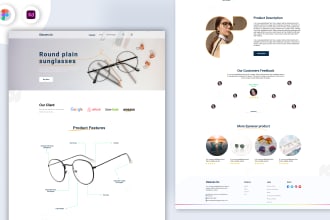 do professional UI UX landing page design and web template design