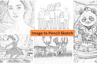 draw pencil sketch from photo
