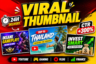 design viral youtube thumbnail in 24h with CTR boost
