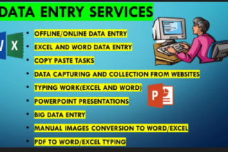 data entry ms word typing handwriting retype document