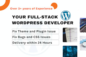 repair wordpress, fix bugs, and customize theme