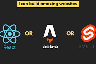 build website using react or svelte or astro for you
