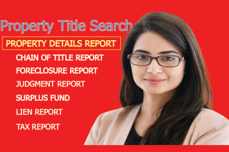 do real estate property title search, chain of title report