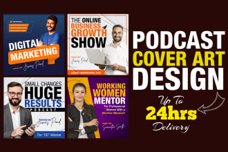 design stunning podcast cover art or itunes cover artwork