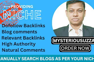 build 20 manually dofollow niche relevant blog comments SEO backlinks