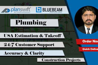 do plumbing takeoff and cost estimates for all types of construction projects