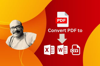 convert PDF to ms word, excel, and CSV conversion services