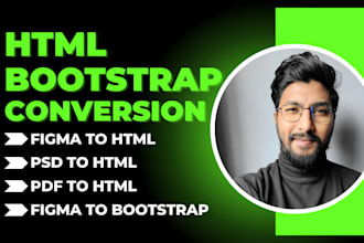 convert figma to html PSD to bootstrap responsive website