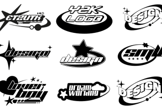 create professional y2k logo for you