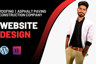 design roofing, hvac, asphalt paving wordpress website with local SEO