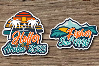 do circular round logo, vintage, badge, patch or any graphic design work