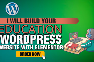 build your education wordpress website with elementor