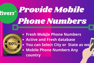 provide mobile numbers for text message marketing
