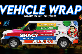 design eye catching and awesome wrap for racing car ,van, truck, food truck