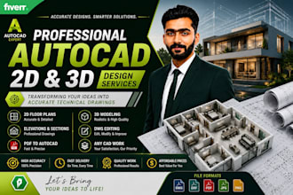do professional autocad 2d drafting