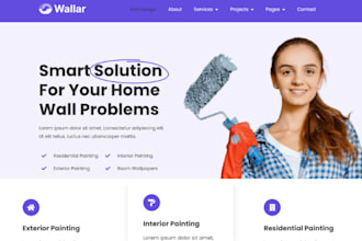 design painting website painting landing page painting website