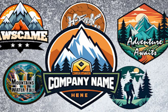 create sticker, badge, patch, circular round logo or any graphic design