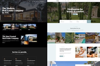 design short term website property management website