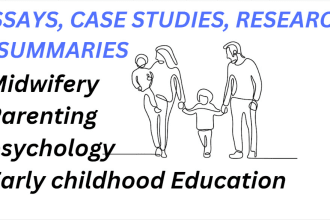 write midwifery, early childhood, parenting psychology essay