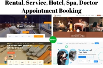 create rental site, service, hotel booking, appointment website