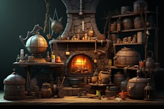 illustrate props and objects for your game