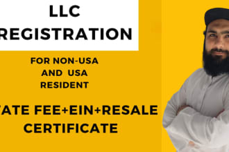 register US llc company for non USA residents and ein