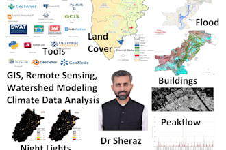 advanced gis mapping, satellite imagery, hydrolog, flood or watershed modeling