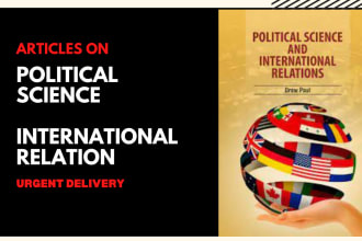 write political science , international relations pieces