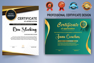 do professional certificate design, diploma certificate or degree