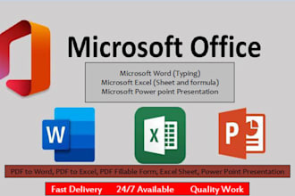 do microsoft office word, excel, and powerpoint projects