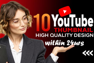 design amazing eye catchy youtube thumbnail in super fast