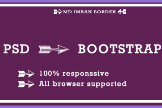 convert your psd design to html using bootstrap