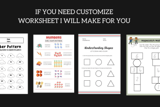design kindergarten preschool kids activity book worksheets