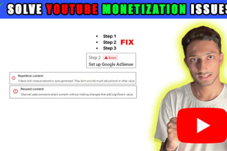 fix youtube monetization issues, reused content issues and adsense problems