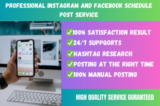 schedule your post on facebook and instagram