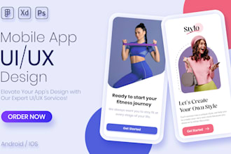 create modern pixel perfect mobile app UI UX design
