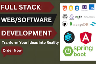develop custom saas web applications in reactjs, nodejs, spring boot, angularjs
