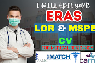 exquisitely enhance your eras residency cv, lors, and mspe