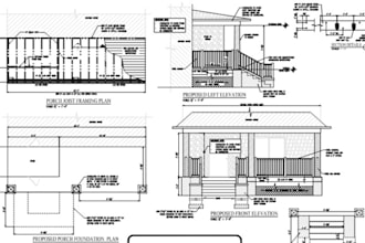 provide structural drawings for front porch repair or reinforcement