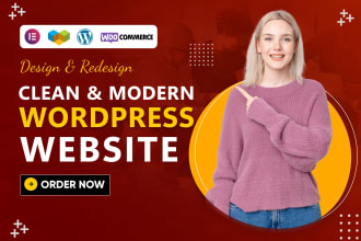 do clean and modern wordpress website design and development