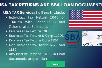 do USA individual and business tax and sba loan