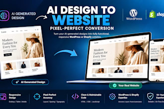 convert ai designs into pixel perfect wordpress and shopify pages