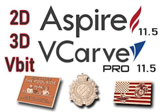 do cnc 2d 3d designs in vcarve and aspire