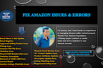 fix amazon issues and errors of your amazon seller central